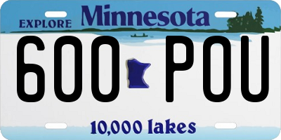 MN license plate 600POU