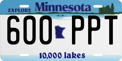 MN license plate 600PPT
