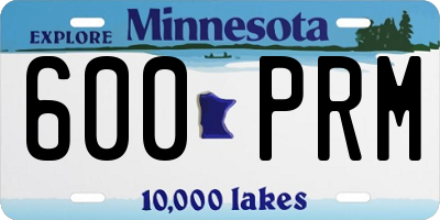 MN license plate 600PRM