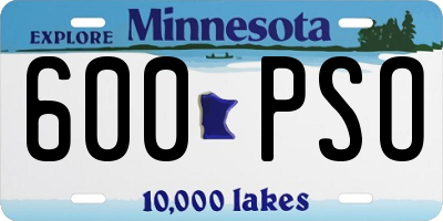 MN license plate 600PSO