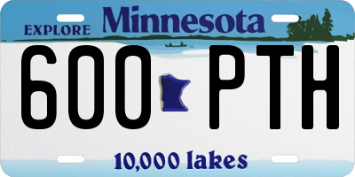 MN license plate 600PTH