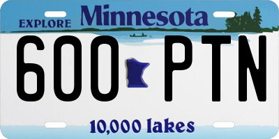 MN license plate 600PTN