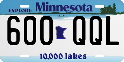 MN license plate 600QQL