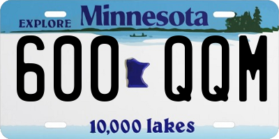 MN license plate 600QQM