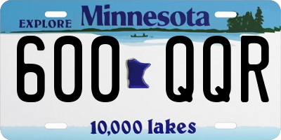 MN license plate 600QQR