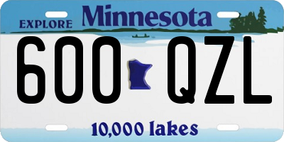 MN license plate 600QZL