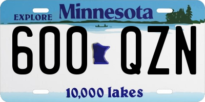 MN license plate 600QZN