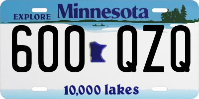 MN license plate 600QZQ