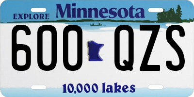 MN license plate 600QZS