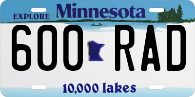 MN license plate 600RAD