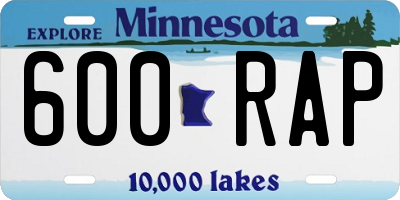 MN license plate 600RAP