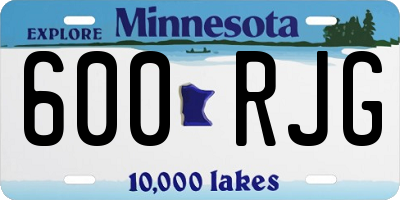 MN license plate 600RJG