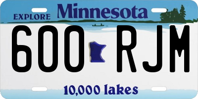 MN license plate 600RJM