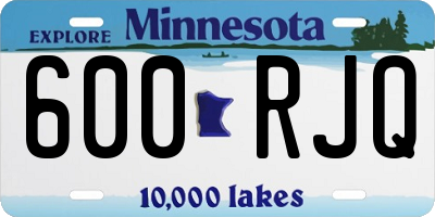 MN license plate 600RJQ