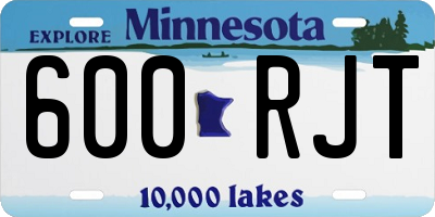 MN license plate 600RJT