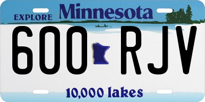 MN license plate 600RJV
