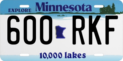 MN license plate 600RKF