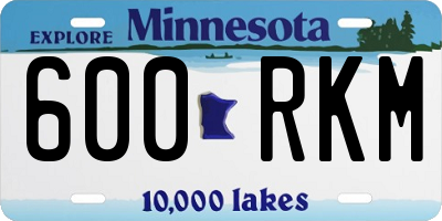 MN license plate 600RKM