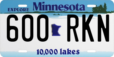 MN license plate 600RKN