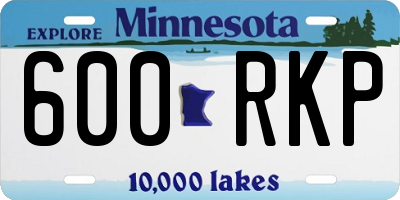 MN license plate 600RKP
