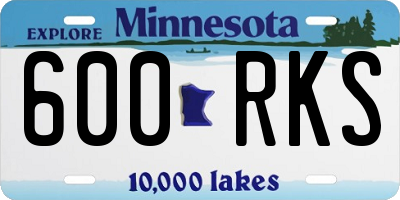 MN license plate 600RKS