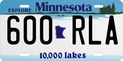 MN license plate 600RLA