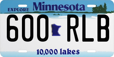 MN license plate 600RLB