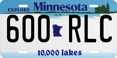 MN license plate 600RLC