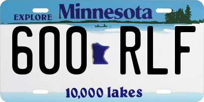 MN license plate 600RLF