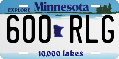 MN license plate 600RLG