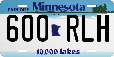 MN license plate 600RLH