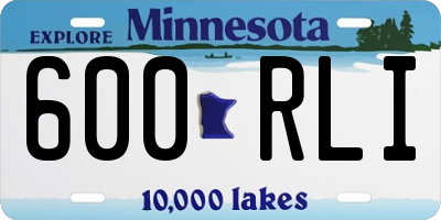 MN license plate 600RLI