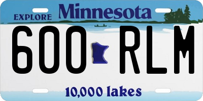 MN license plate 600RLM