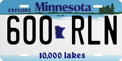 MN license plate 600RLN