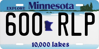 MN license plate 600RLP