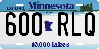 MN license plate 600RLQ