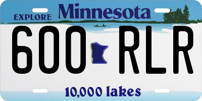MN license plate 600RLR