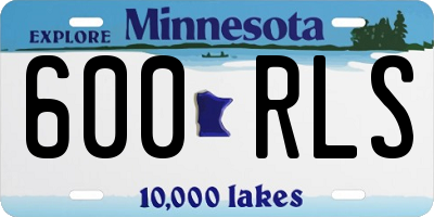 MN license plate 600RLS
