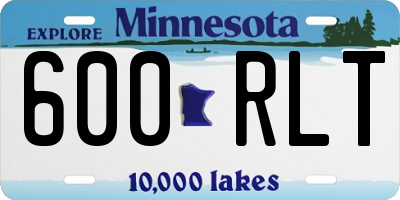 MN license plate 600RLT