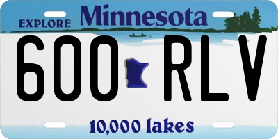 MN license plate 600RLV