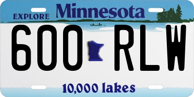 MN license plate 600RLW
