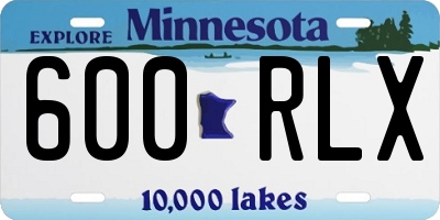 MN license plate 600RLX