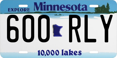 MN license plate 600RLY