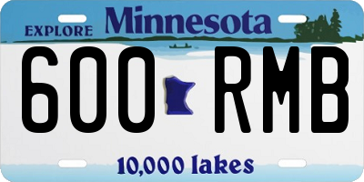 MN license plate 600RMB