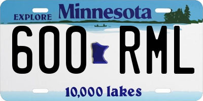 MN license plate 600RML