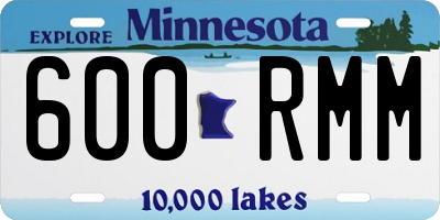 MN license plate 600RMM