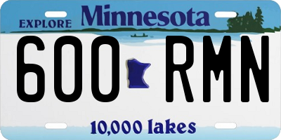 MN license plate 600RMN