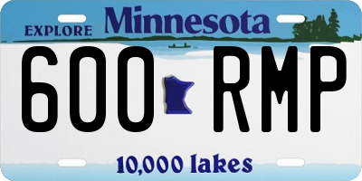 MN license plate 600RMP