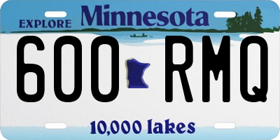MN license plate 600RMQ