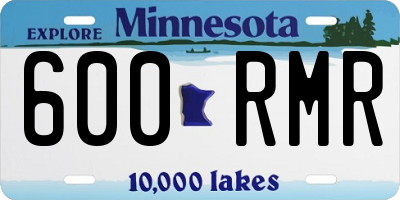 MN license plate 600RMR